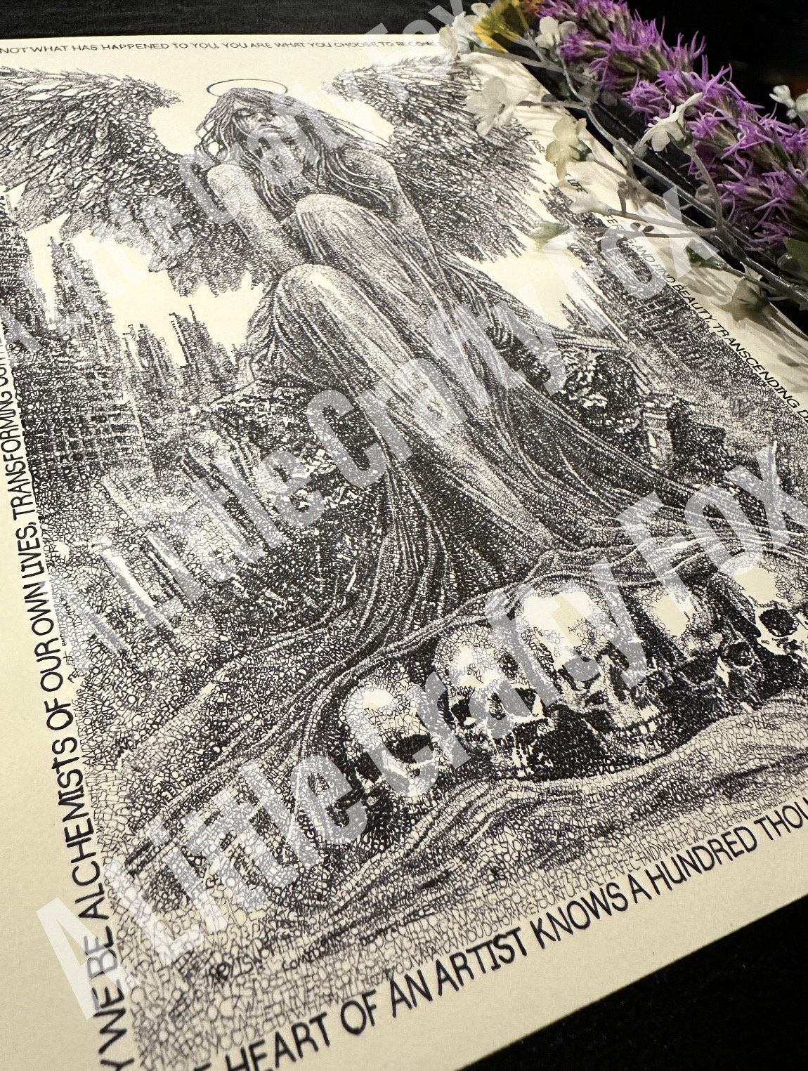 From The Ashes We Rise Typography Fine Art- Officially Licensed with Michael Volpicelli