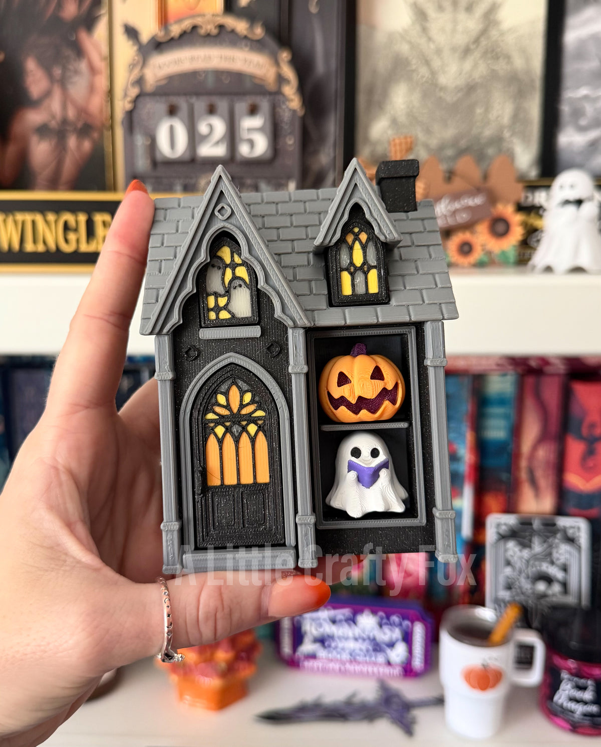Haunted House Glow in the Dark Shelf Decor 3D Printed Fidget Clicker Collection