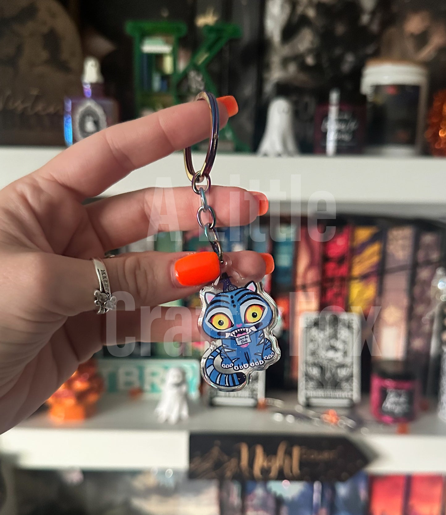 I Made It for the Tiger Derpy Tiger Glitter Acrylic Keychain