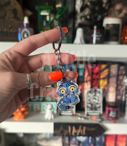 I Made It for the Tiger Derpy Tiger Glitter Acrylic Keychain