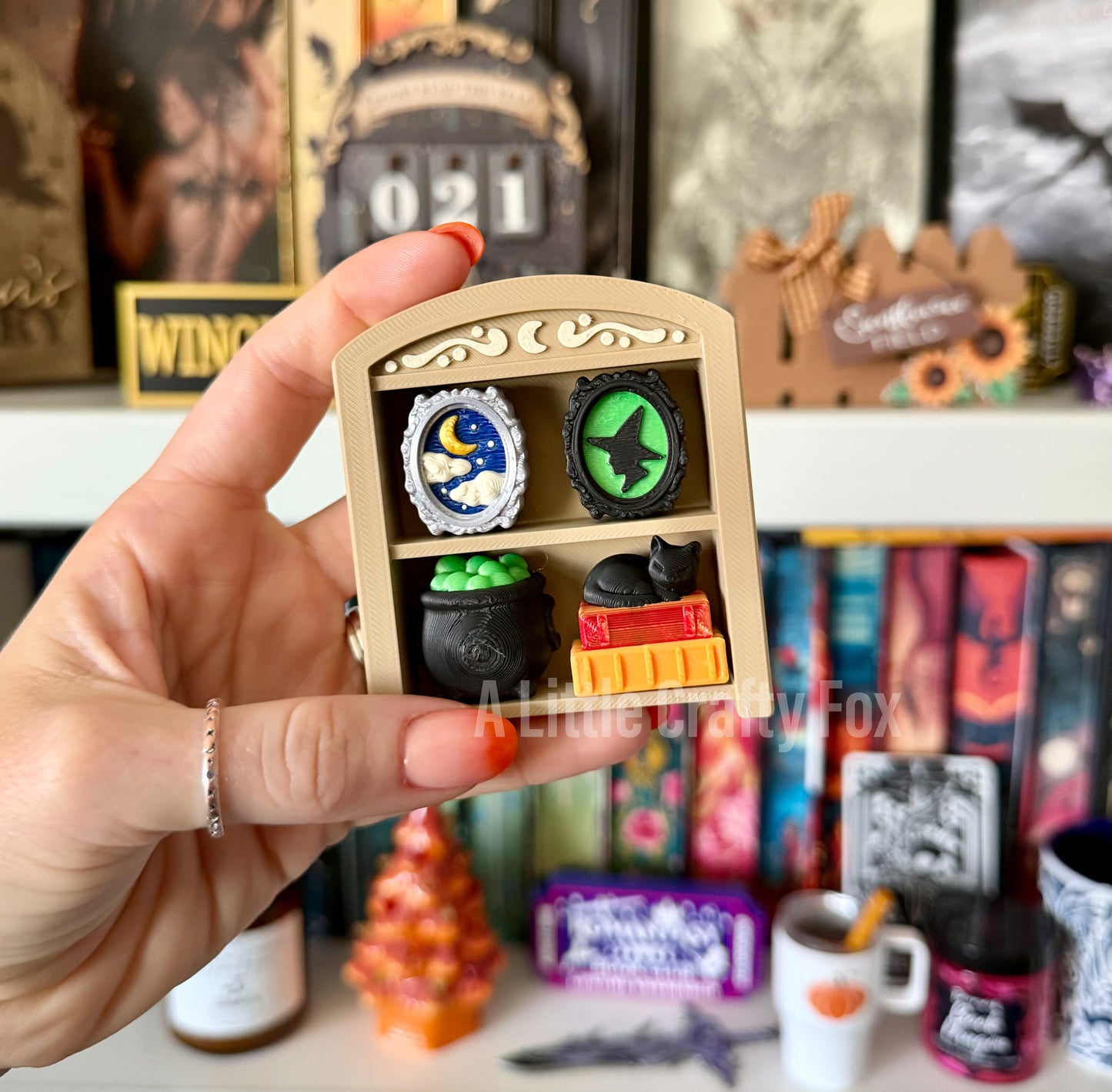 Storybook Halloween Mini Bookshelf Fidget Clicker