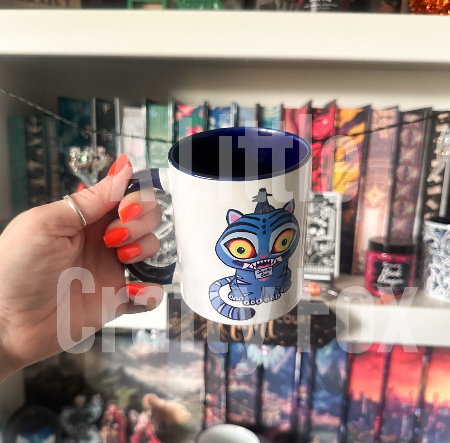 Derpy Tiger and Three Eyed Raven Accent Coffee Mug (11, 15oz)