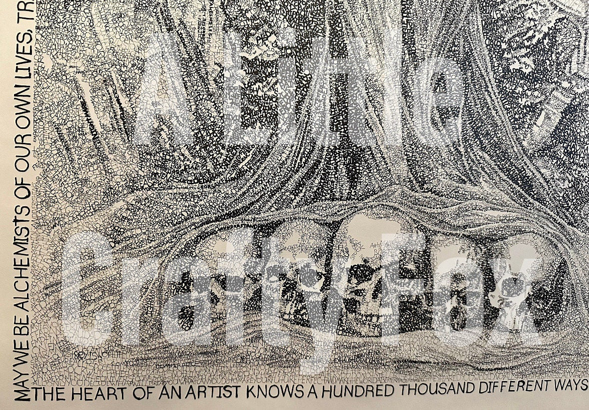 From The Ashes We Rise Typography Fine Art- Officially Licensed with Michael Volpicelli