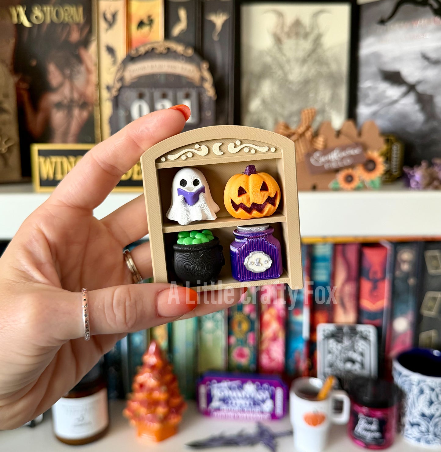Storybook Halloween Mini Bookshelf Fidget Clicker