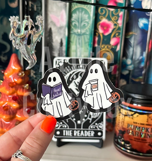 Ghost Book Club Spooky Bookish Sticker