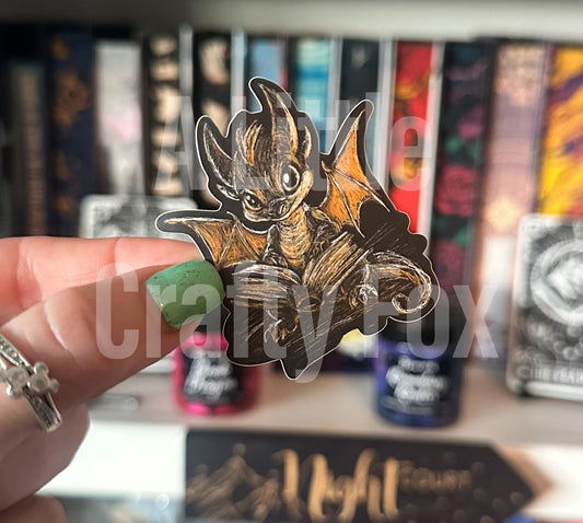 Sketchbook Book Dragon Matte Sticker