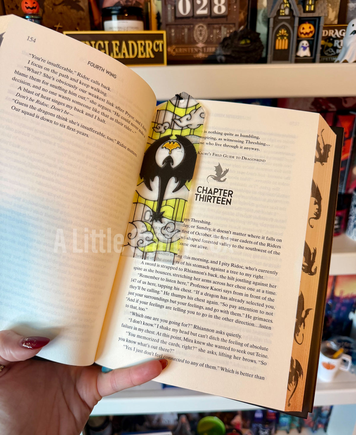 Stained Glass Style Flying Dragon/Dragon Rider 3D Printed Bookmark