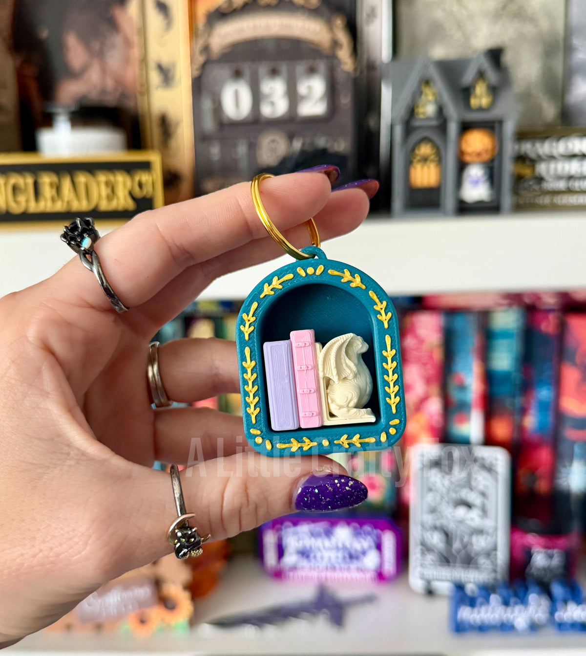 Fairytale Fantasy Book Nook 3D Printed Fidget Clicker Keychain Collection