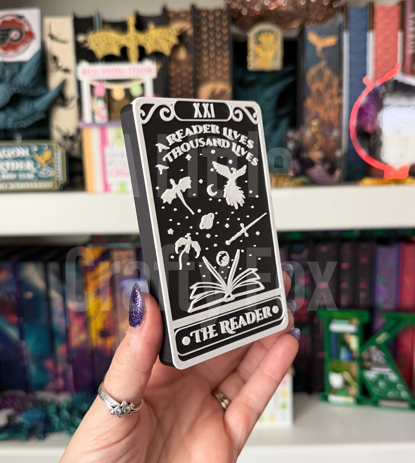 The Reader Tarot Card 3D Printed Shelf Decor Sign