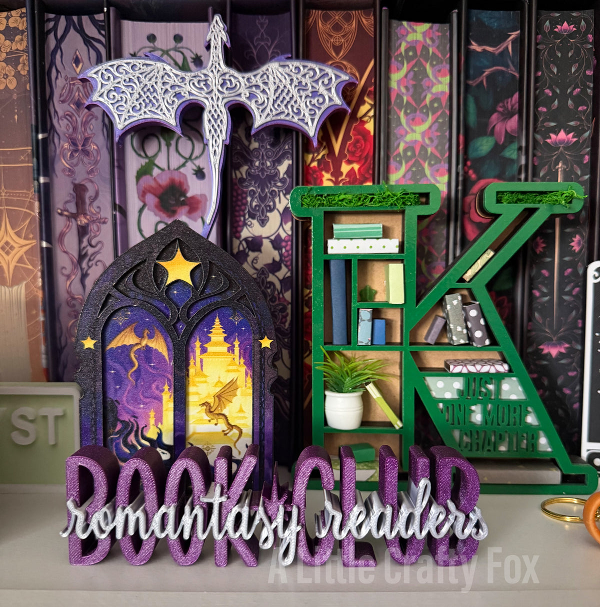 Romantasy Readers Book Club 3D Printed Shelf Decor