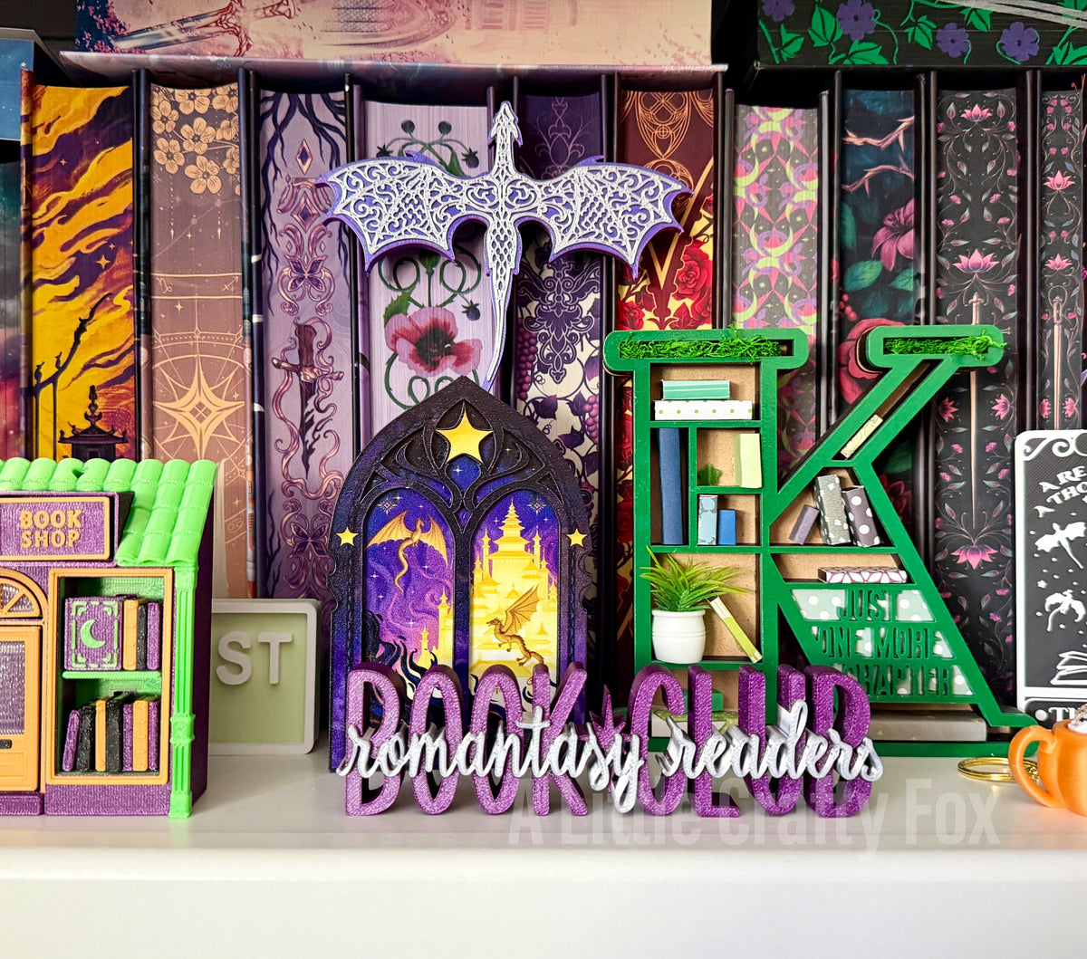 Romantasy Readers Book Club 3D Printed Shelf Decor