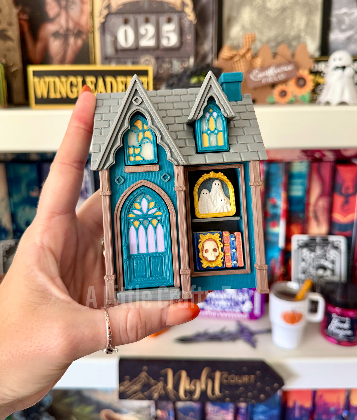 Haunted House Glow in the Dark Shelf Decor 3D Printed Fidget Clicker Collection