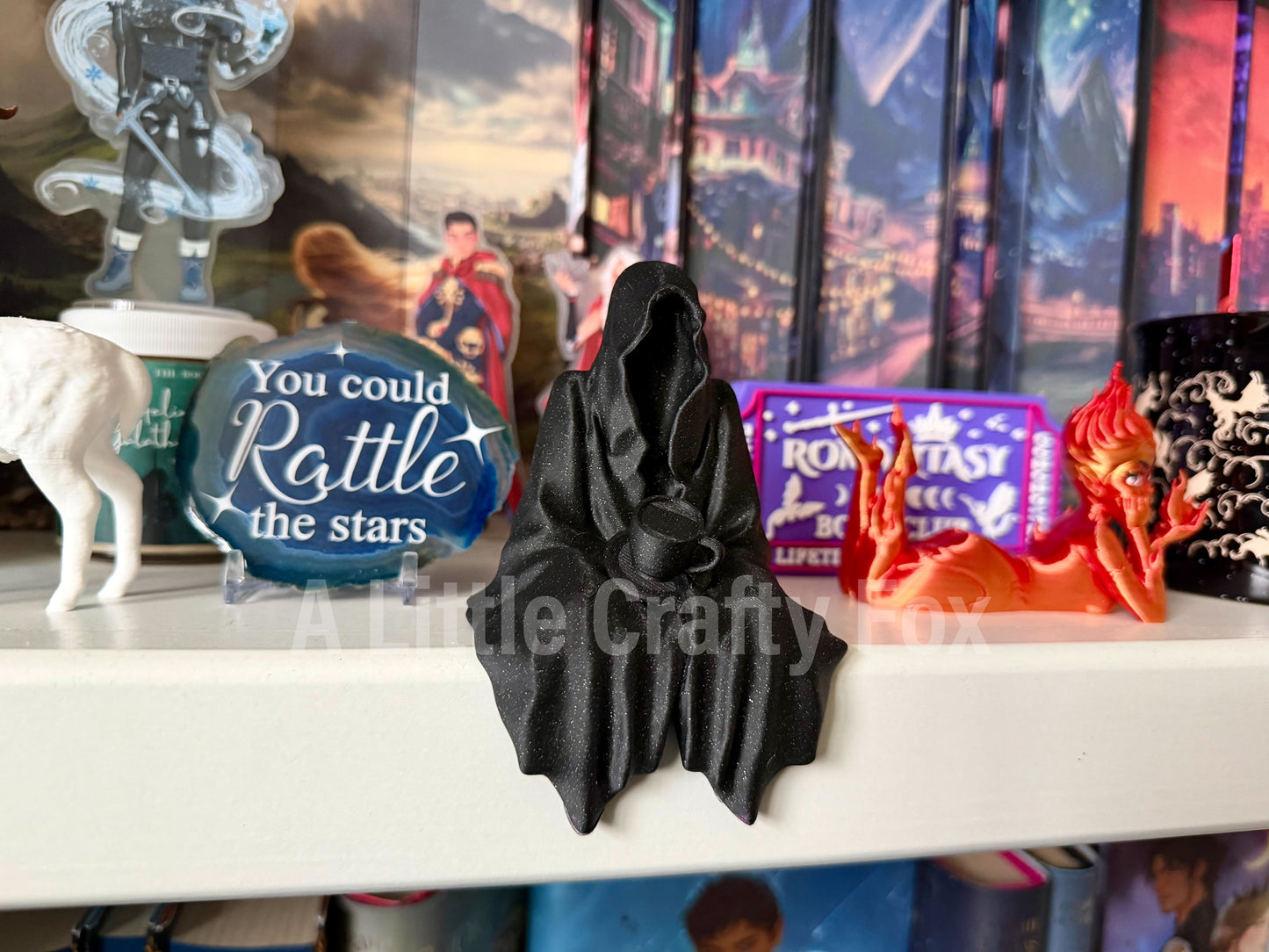 Spill the Tea Reaper Bookshelf Decor- Full and Mini Version