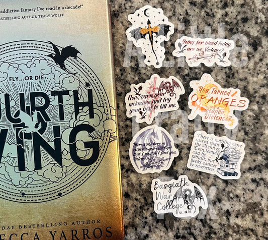 The Originals Fourth Wing Inspired Officially Licensed Matte Sticker Pack