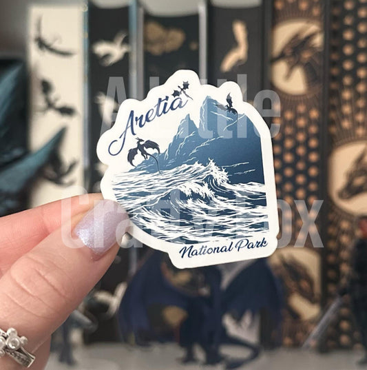 Aretia National Park Tyrrendor Fourth Wing Inspired Officially Licensed Matte Sticker