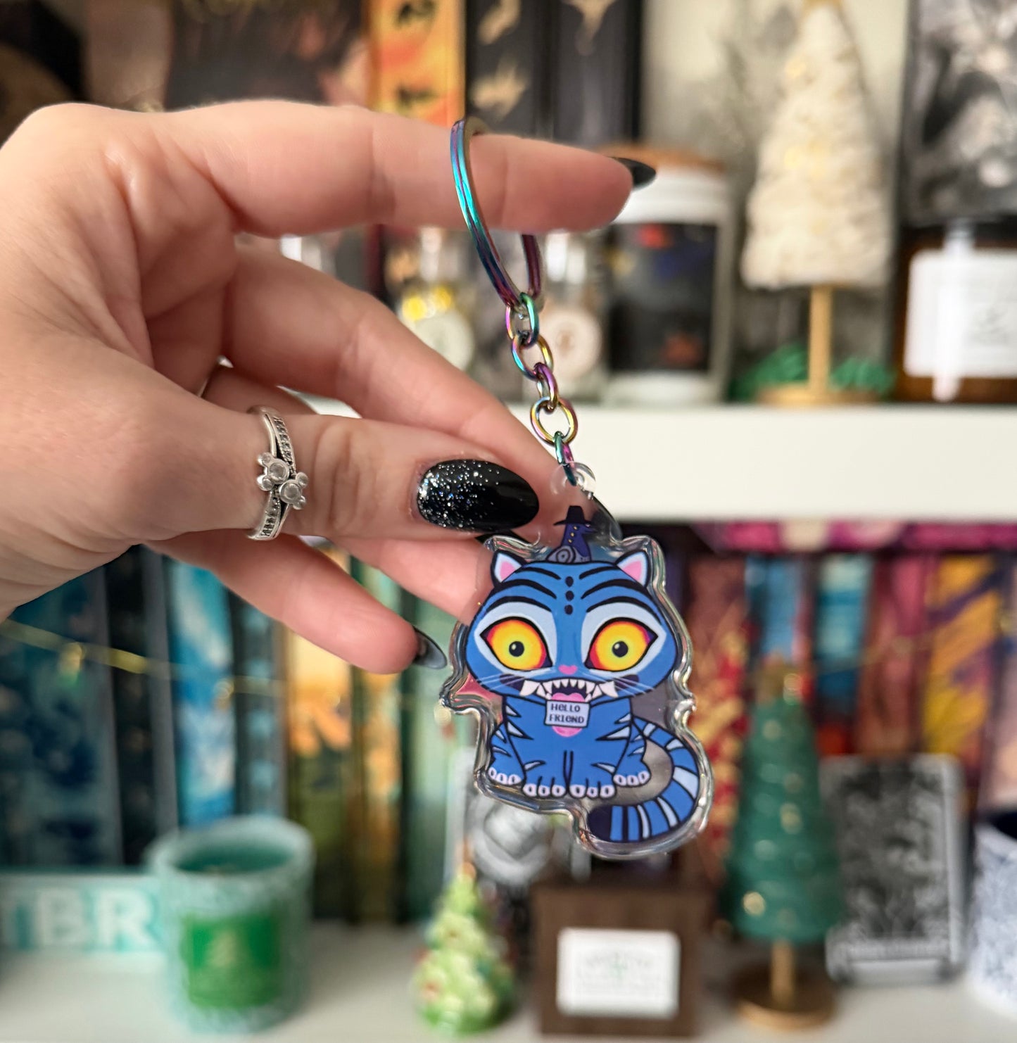 I Made It for the Tiger Derpy Tiger Glitter Acrylic Keychain