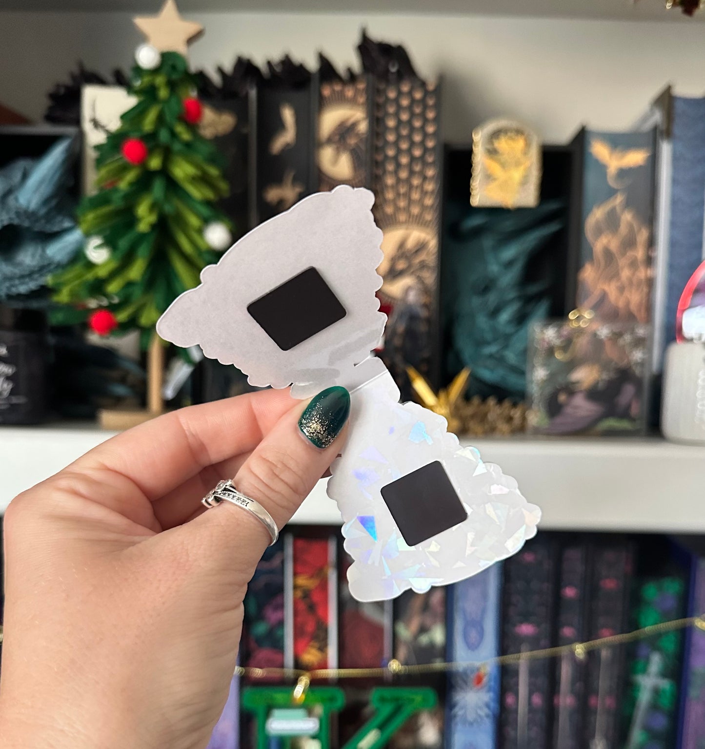 Holiday Book Dragon Holographic Magnetic Bookmark
