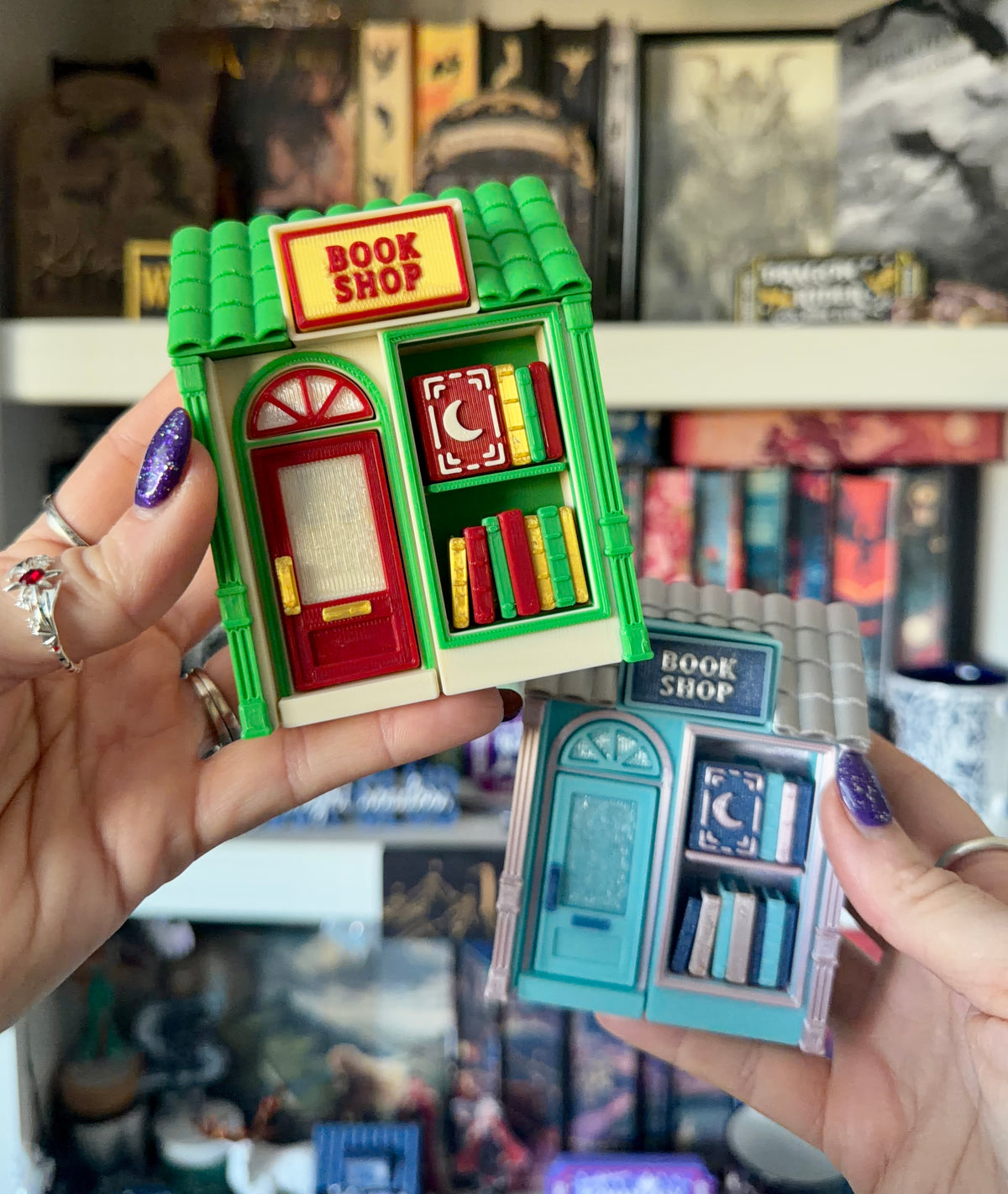 Winter Holiday Miniature Book Shop 3D Printed Fidget Clickers