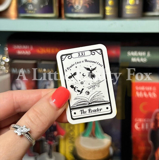 Tarot Card The Reader - Fantasy Book - A Reader Lives a Thousand Lives Bookish Sticker