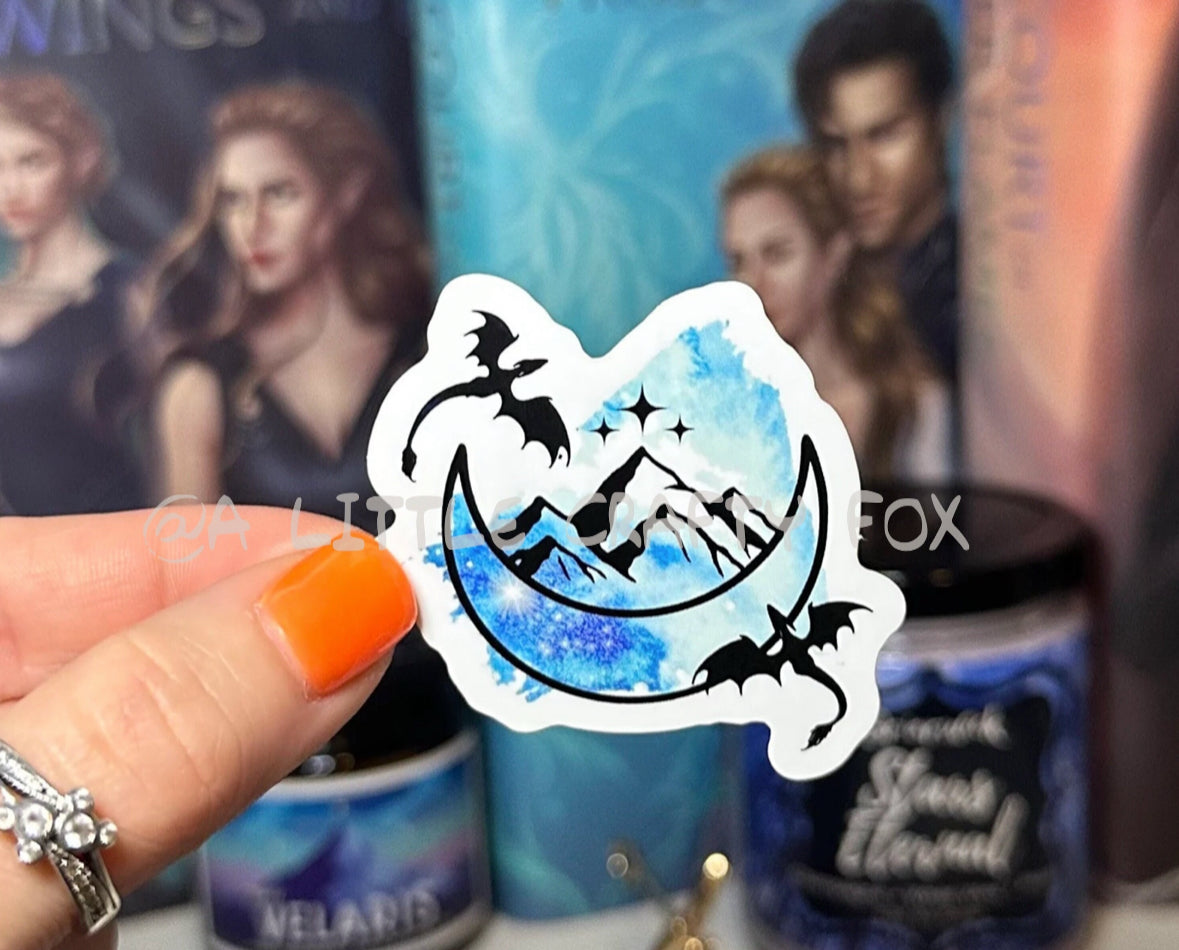 Fantasy Watercolor Dragon Matte Sticker