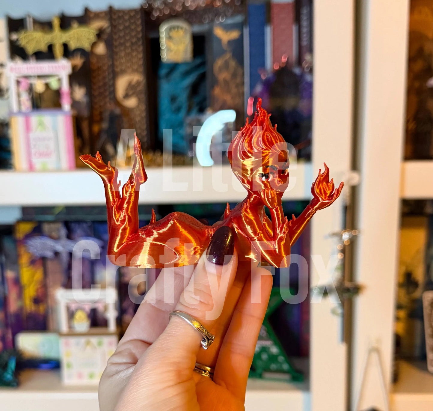 Fire Sprite Bookshelf Decor- Full and Mini Version