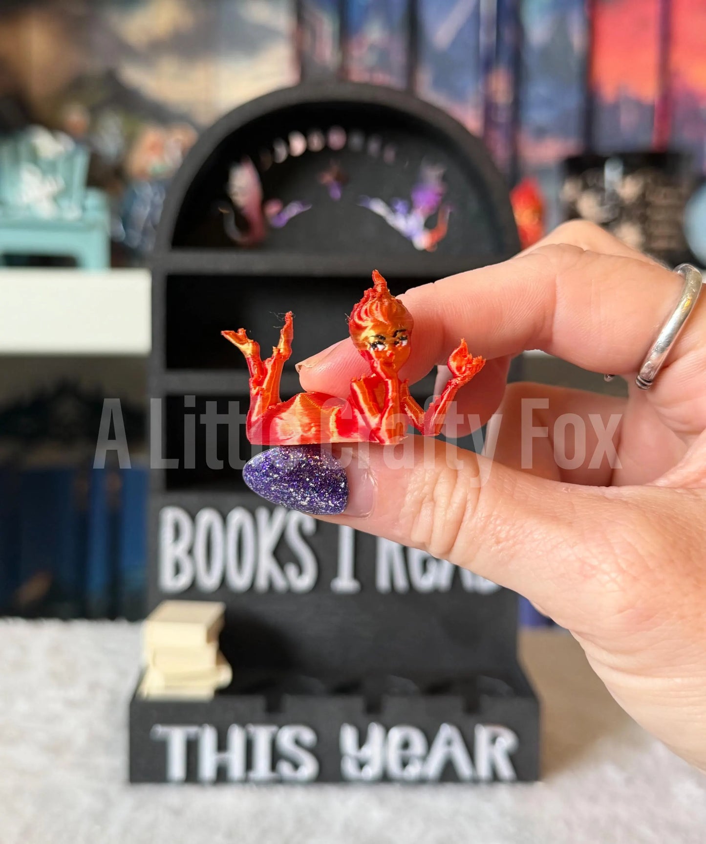 Fire Sprite Bookshelf Decor- Full and Mini Version